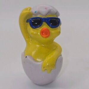 Vintage 2001 Topps Easter Chick Pencil Topper Sunglasses Egg Rubber Figure